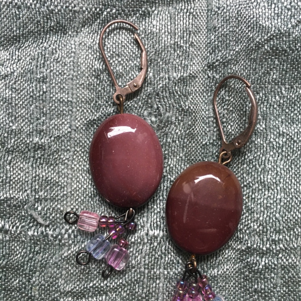 Handmade bead earrings - Picture 5 of 8